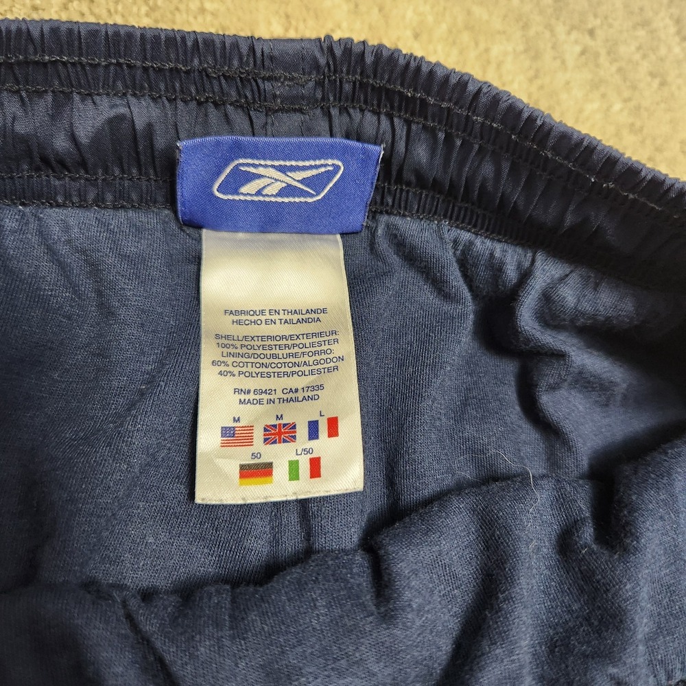 Reebok Track Pants Men M Jersey Lined Baggy Y2K Athleisure Sweatpants Academia - Picture 5 of 7